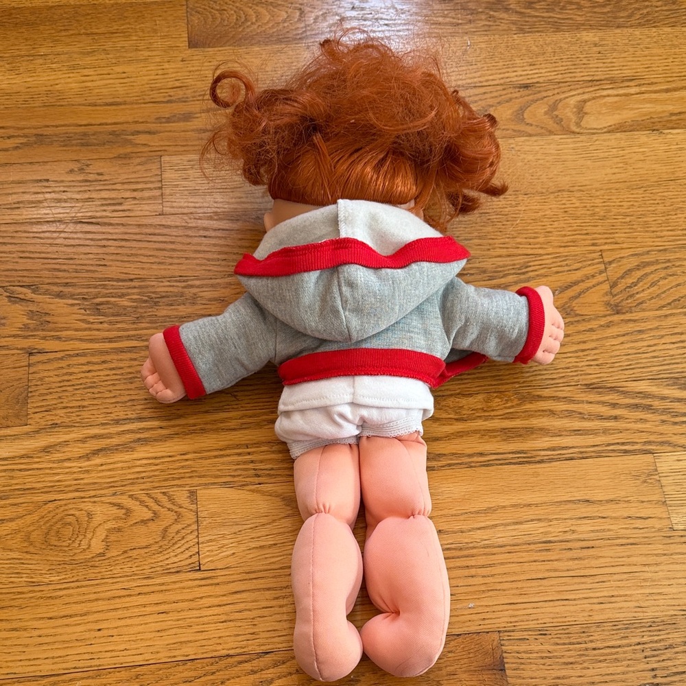 Cabbage Patch Kid Redhead Doll with Gray CPK hooded sweatshirt 1995 on tag - Picture 7 of 16